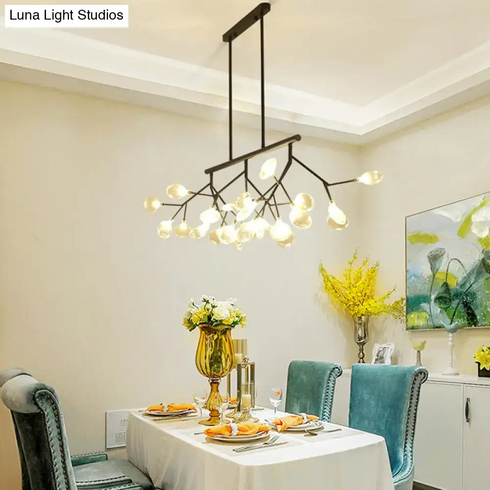 DecorBites™ Contemporary Metal Pendant Lighting with Round Canopy for Bedroom - Island Branch Design