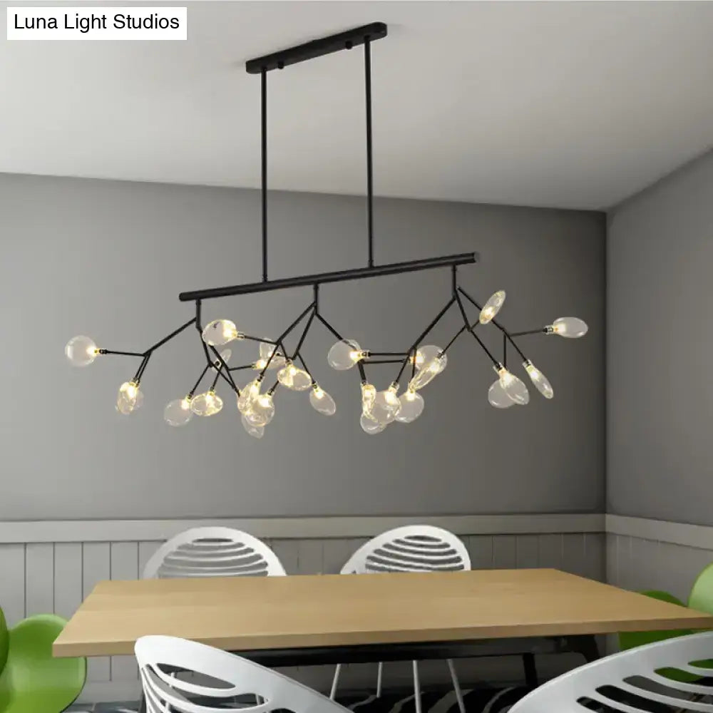 DecorBites™ Contemporary Metal Pendant Lighting with Round Canopy for Bedroom - Island Branch Design