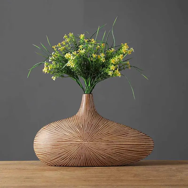 DecorBites™ Contemporary Resin Vase for Flower Arrangements