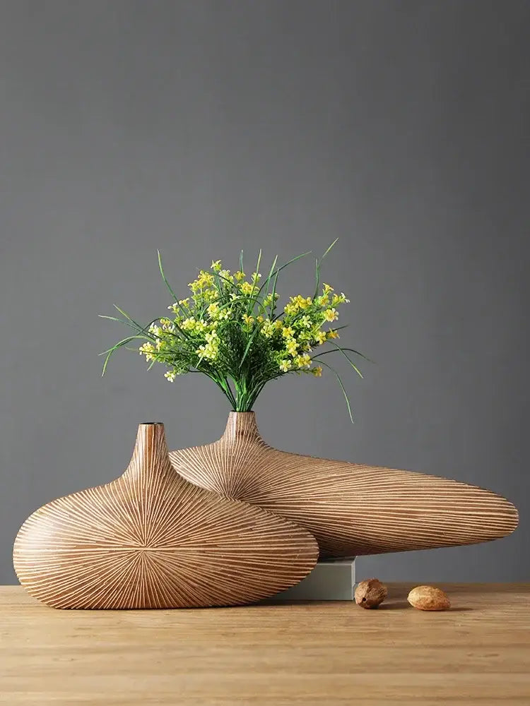 DecorBites™ Contemporary Resin Vase for Flower Arrangements