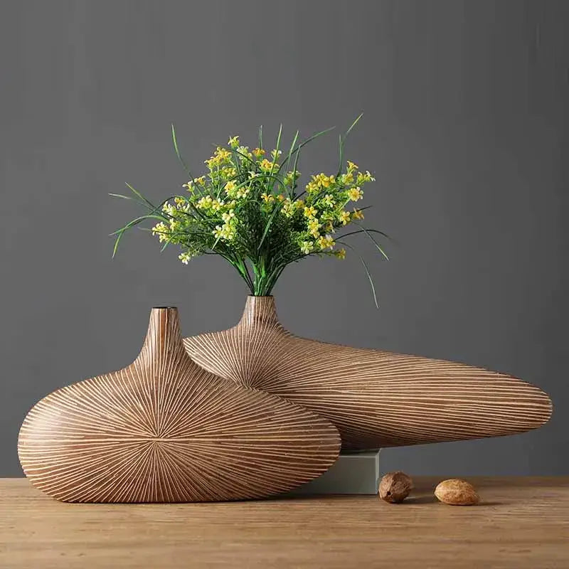 DecorBites™ Contemporary Resin Vase for Flower Arrangements