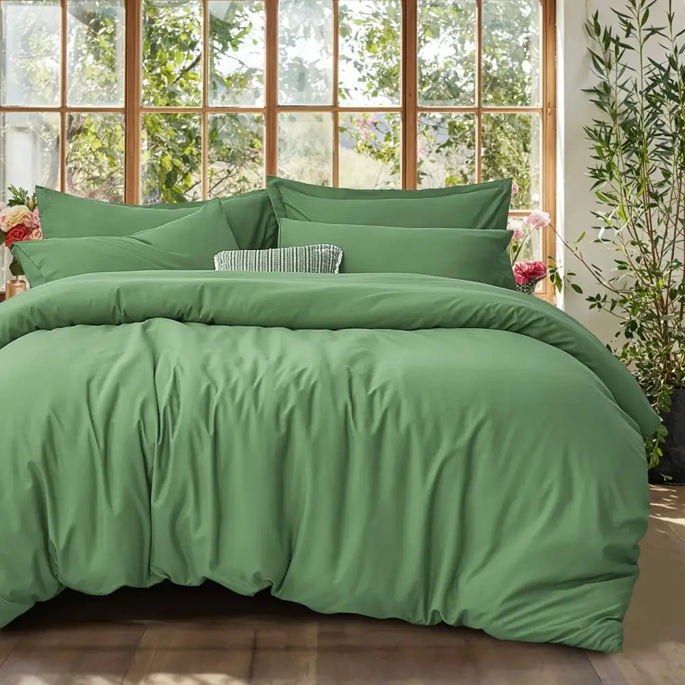DecorBites™ Cooling Summer Cotton Duvet Set with Pillowcases