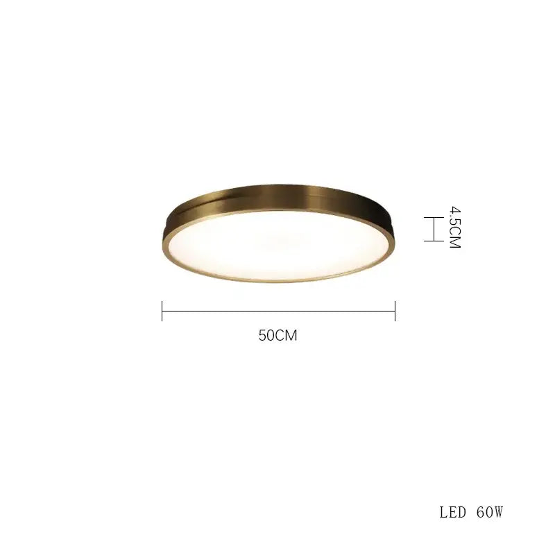 DecorBites™ Copper Ceiling Lamp: Modern Round Surface Mounted Lighting for Bedroom