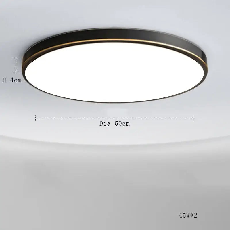 DecorBites™ Copper Ceiling Lamp: Modern Round Surface Mounted Lighting for Bedroom