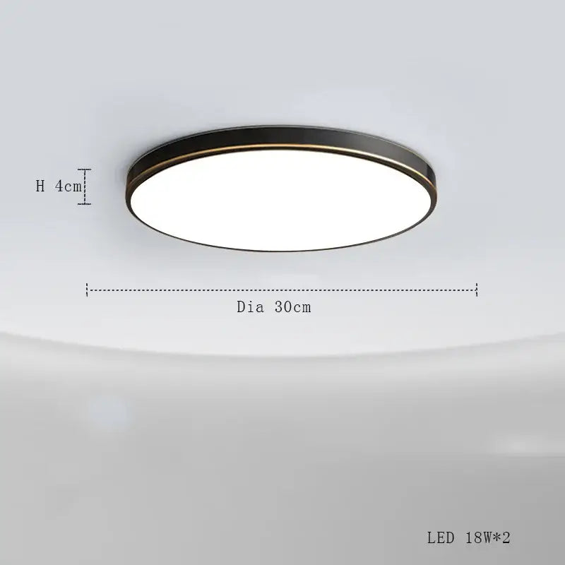 DecorBites™ Copper Ceiling Lamp: Modern Round Surface Mounted Lighting for Bedroom