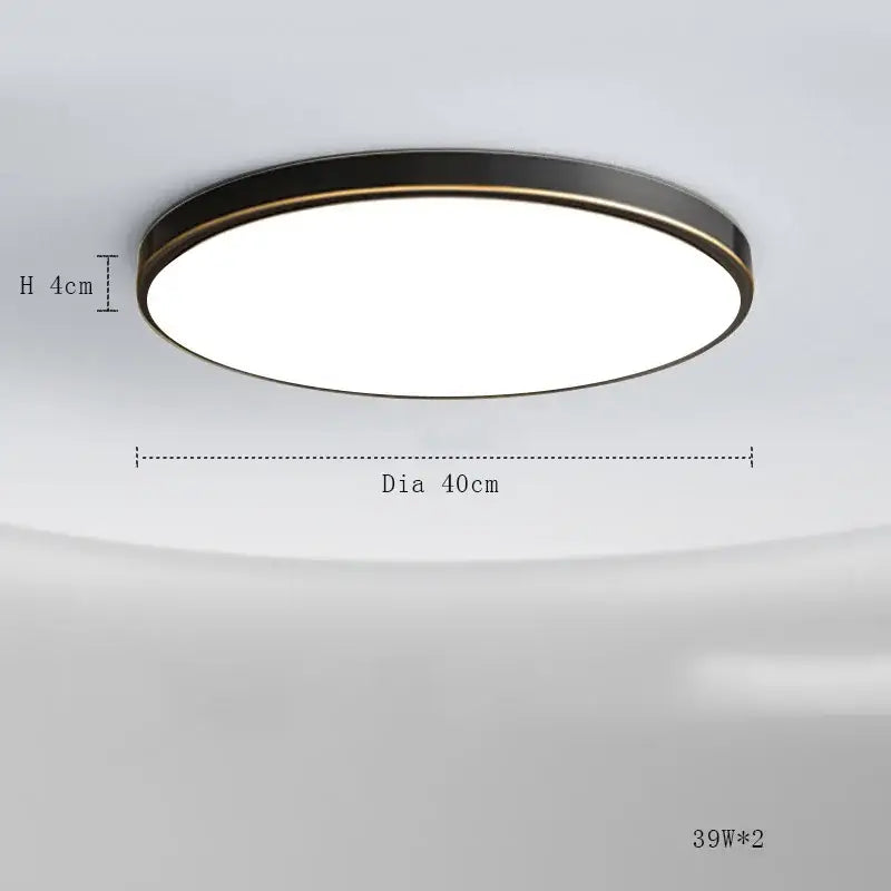 DecorBites™ Copper Ceiling Lamp: Modern Round Surface Mounted Lighting for Bedroom