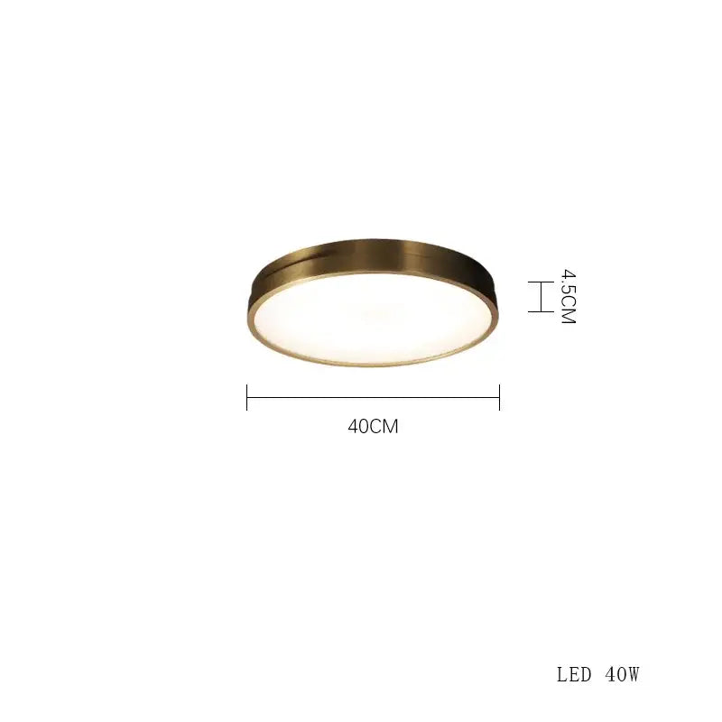 DecorBites™ Copper Ceiling Lamp: Modern Round Surface Mounted Lighting for Bedroom