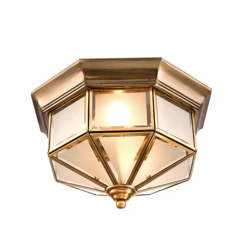 DecorBites™ Copper Ceiling Lamp: Retro American European Living Room Bedroom Light