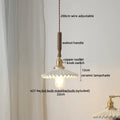 DecorBites™ Copper Ceramic LED Pendant Light with Knob Switch - 4w Bulb & Lamparas Colgante