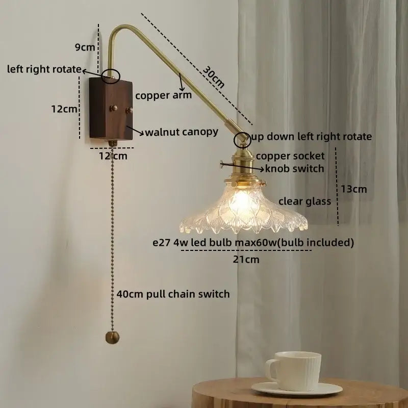 DecorBites™ Copper Ceramic LED Wall Lamps Modern Style for Bedroom Living Room Bar