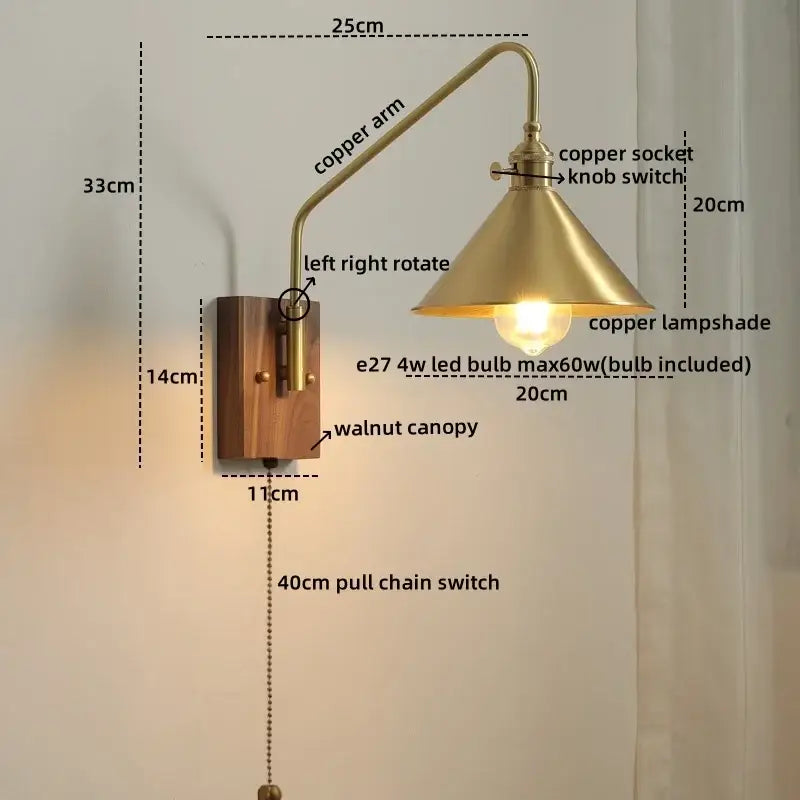 DecorBites™ Copper Ceramic LED Wall Lamps Modern Style for Bedroom Living Room Bar