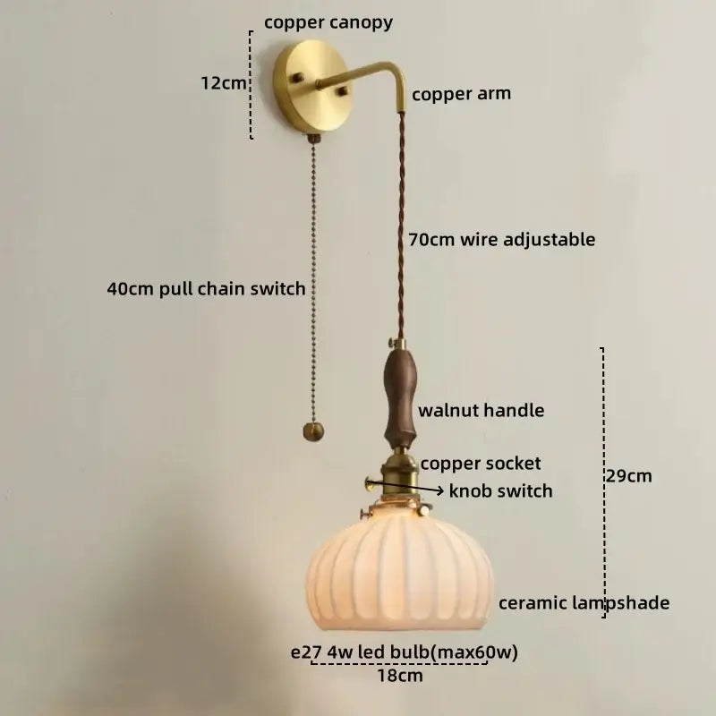 DecorBites™ Copper Ceramic LED Wall Lamps - Nordic Modern Design