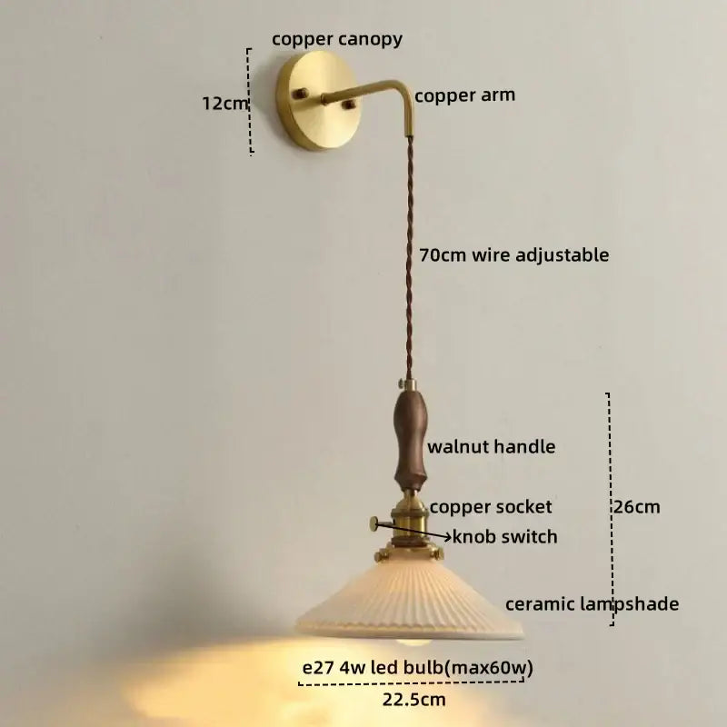 DecorBites™ Copper Ceramic LED Wall Lamps - Nordic Modern Design