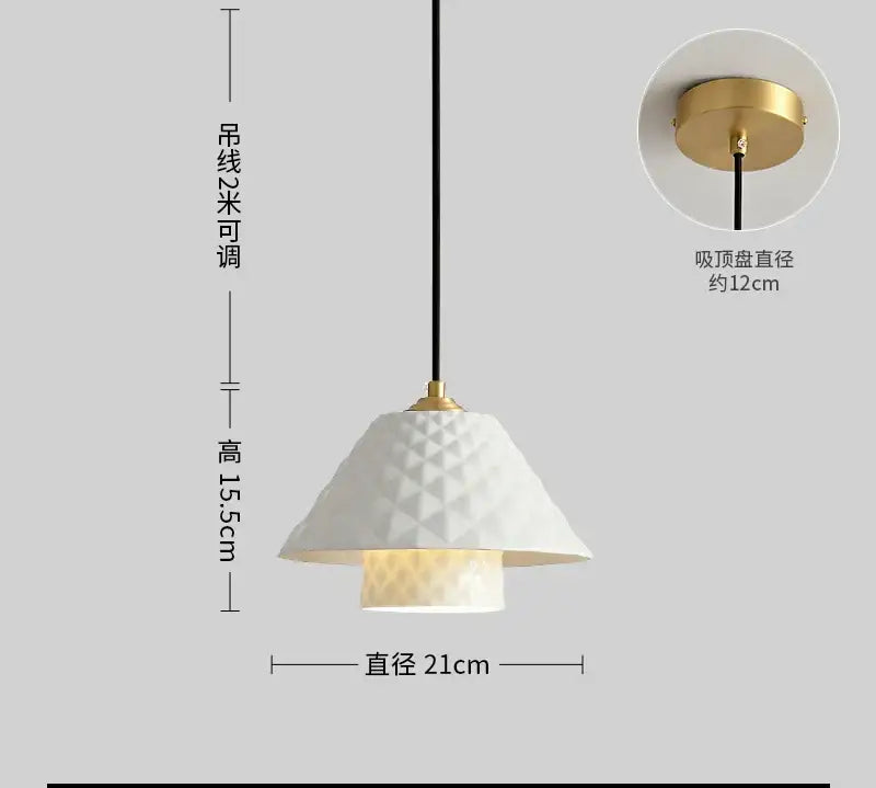 DecorBites™ Copper Ceramic Pendant Lights for Home Decoration