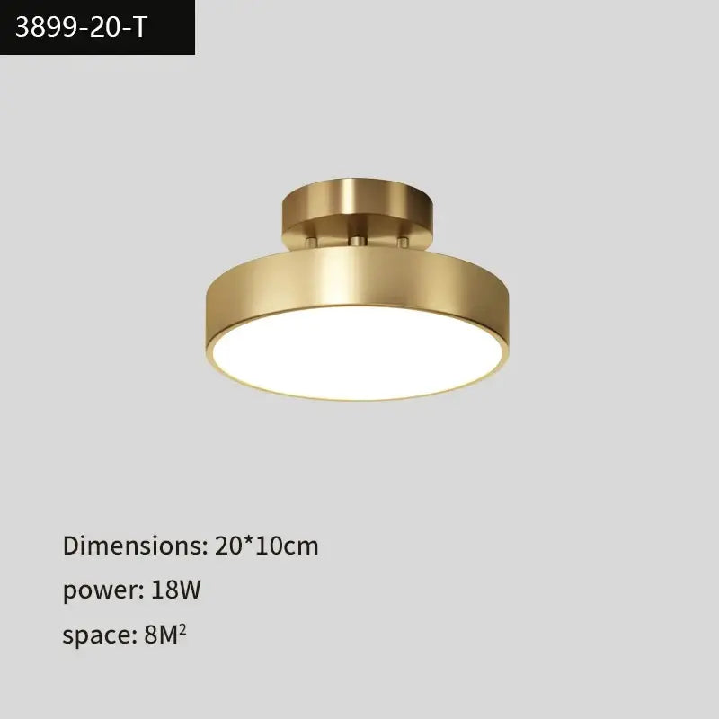 DecorBites™ Copper Chandelier: Modern LED Ceiling Lamp for Aisle, Living Room, Bedroom Decor