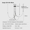 DecorBites™ Copper Chandelier: Nordic Minimalist Lines Pendant Light for Living Room Decor