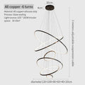 DecorBites™ Copper Circle Chandelier: Modern Minimalist Luxury for Living Room, Restaurant, Villa Staircase