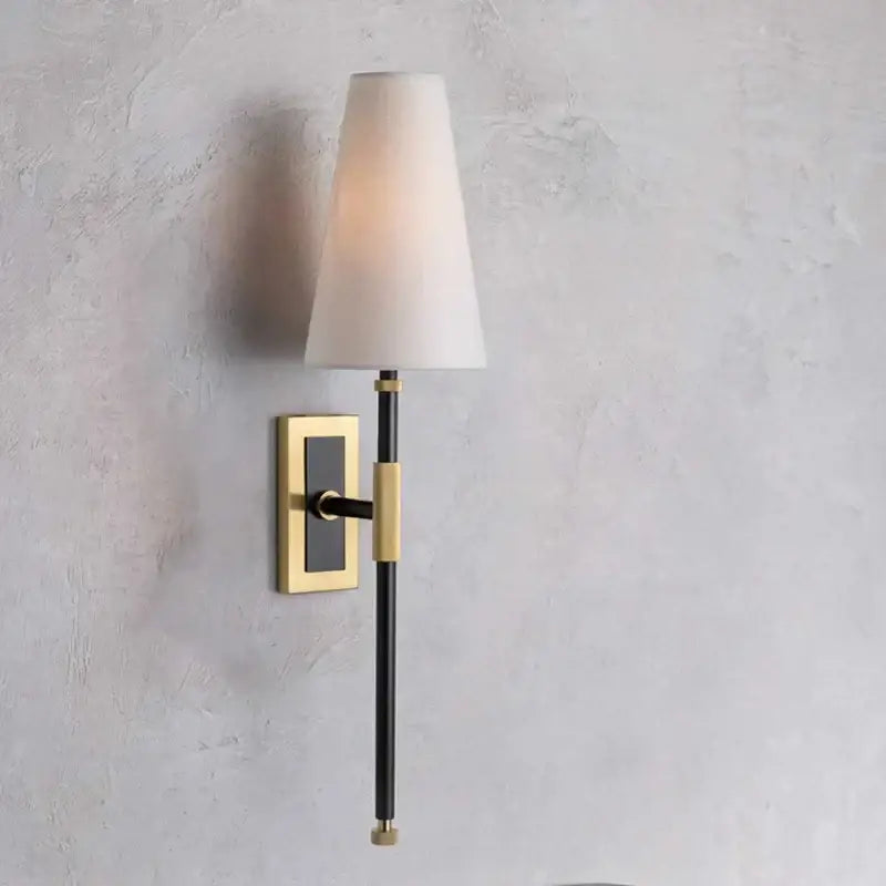 DecorBites™ Copper Cloth LED Wall Lamp for Bedroom Reading Light & Decor