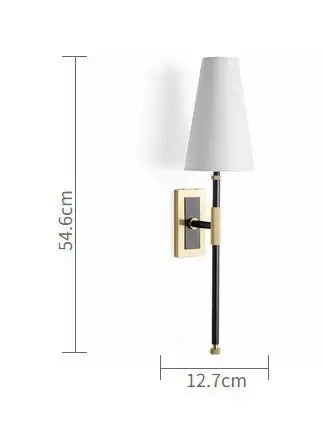 DecorBites™ Copper Cloth LED Wall Lamp for Bedroom Reading Light & Decor