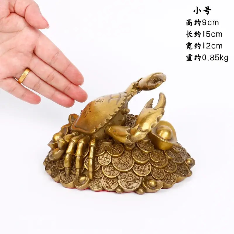 DecorBites™ Copper Crab Ornaments for Wealth and Luxury Decor