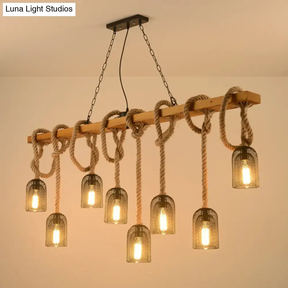 DecorBites™ Countryside Mesh Pendant Lamp with Rope Cord