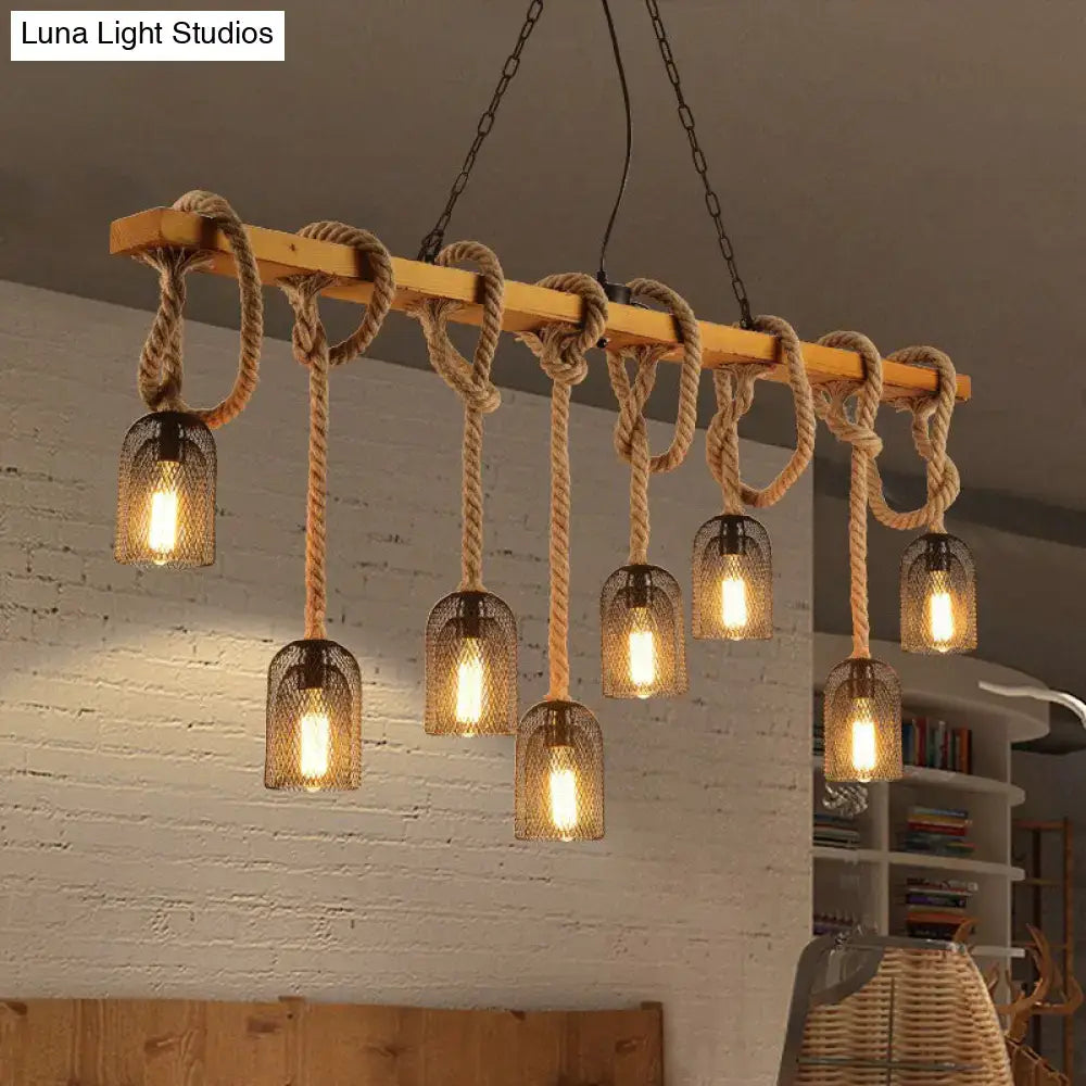 DecorBites™ Countryside Mesh Pendant Lamp with Rope Cord