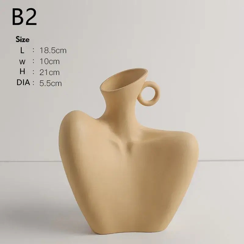 DecorBites™ Creative Ceramic Human Vase for Home Decor