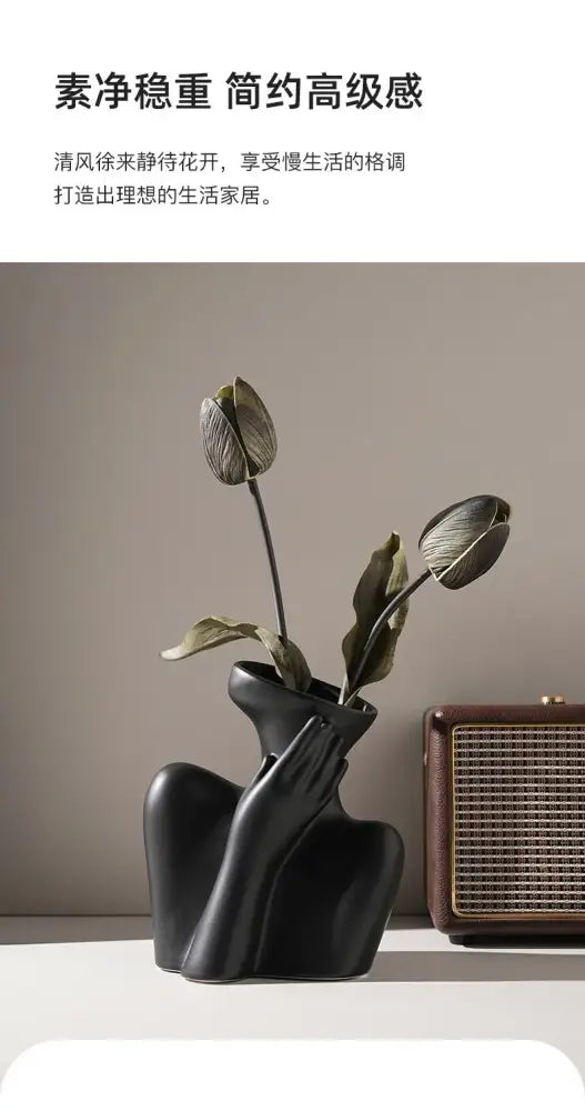 DecorBites™ Creative Ceramic Human Vase for Home Decor