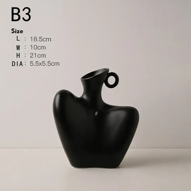 DecorBites™ Creative Ceramic Human Vase for Home Decor