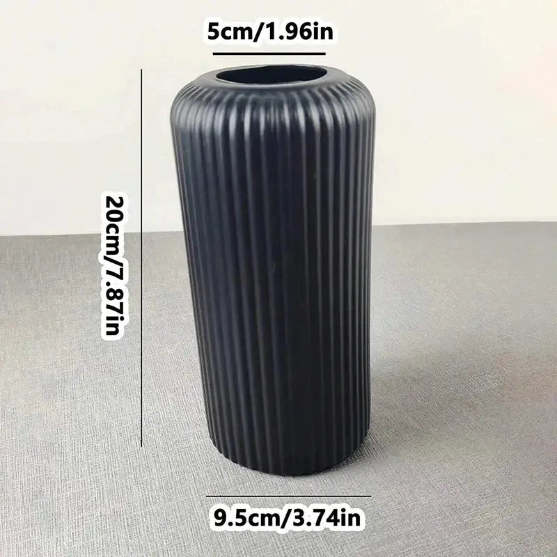 DecorBites™ Creative Striped Plastic Flower Vase