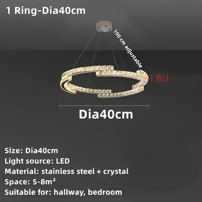 Modern decorbites crystal ceiling chandelier living room led light
