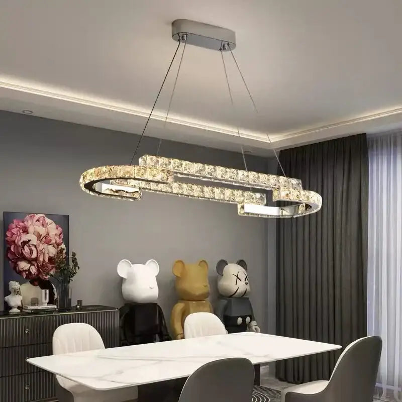 Modern decorbites crystal ceiling chandelier living room led light