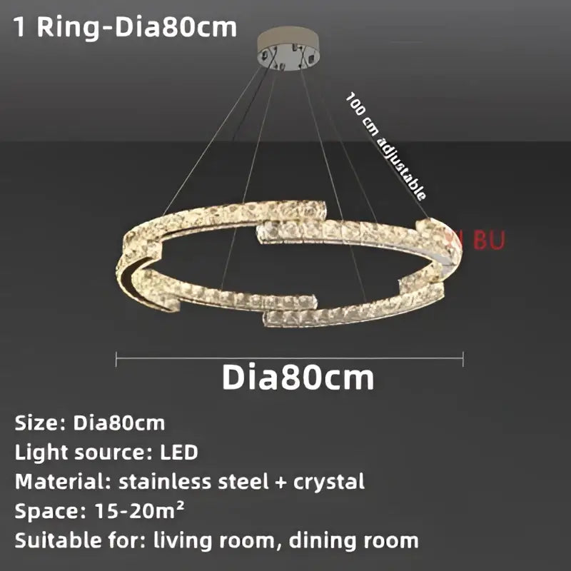Modern decorbites crystal ceiling chandelier living room led light