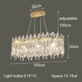 Postmodern gold decorbites crystal ceiling chandelier living room