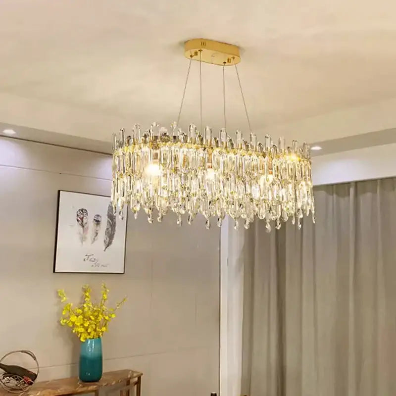 Postmodern gold decorbites crystal ceiling chandelier living room