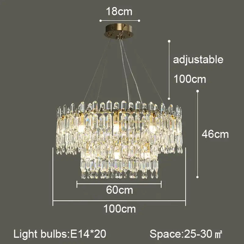 Postmodern gold decorbites crystal ceiling chandelier living room