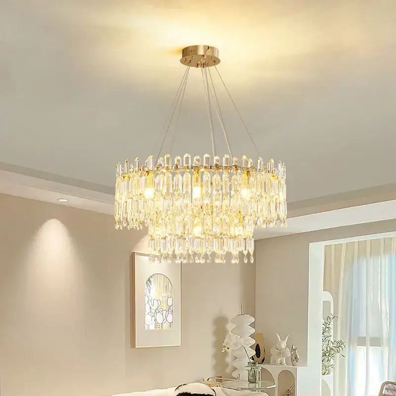 Postmodern gold decorbites crystal ceiling chandelier living room