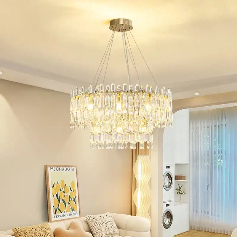 Postmodern gold decorbites crystal ceiling chandelier living room
