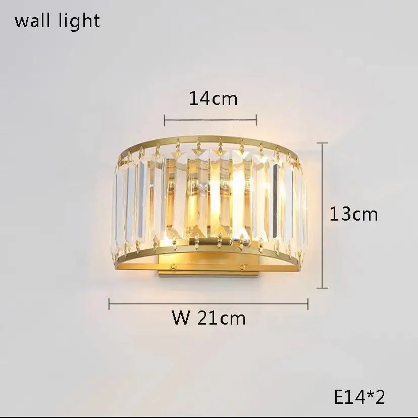 Modern gold crystal ceiling fan with led light living room
