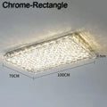 Modern geometric clear crystal ceiling lamp for living room