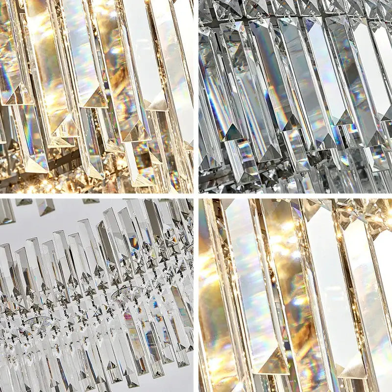 Modern chrome crystal ceiling lamp for living room luxury led lighting