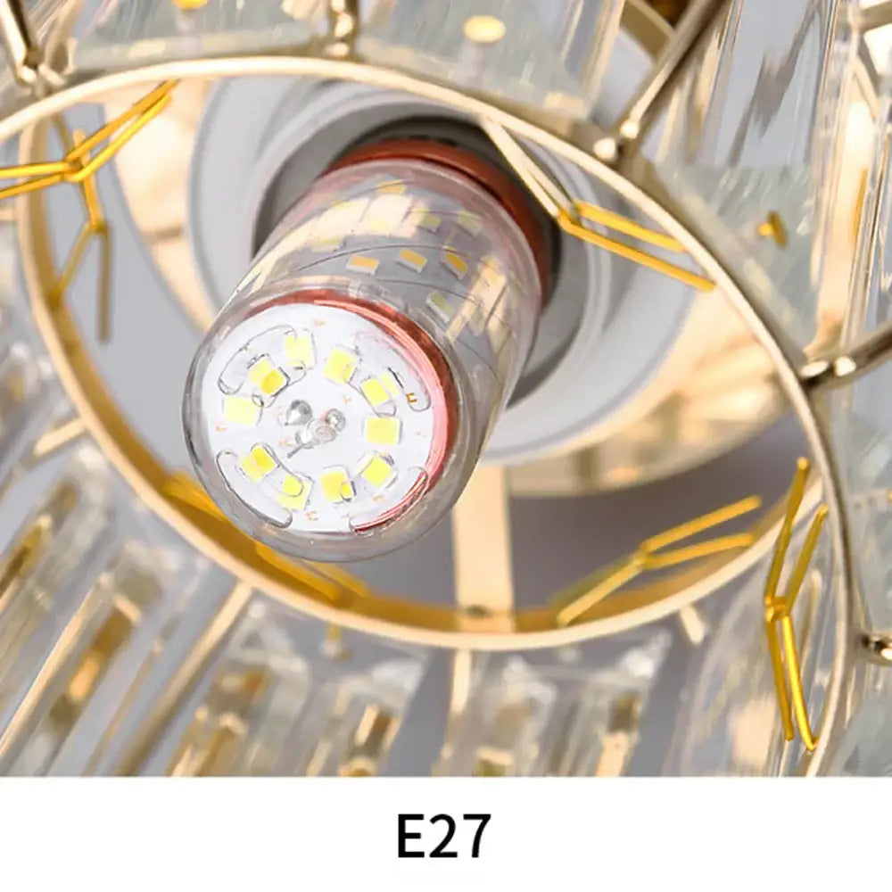 Modern gold crystal ceiling lamp for hallway and aisle decor