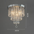 Elegant golden crystal ceiling light dining room teardrop chandelier