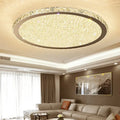 Modern crystal ceiling light with frosted glass for living room