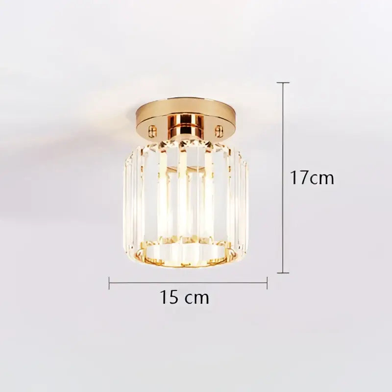 Modern black & gold crystal ceiling lights bedroom glass lamp