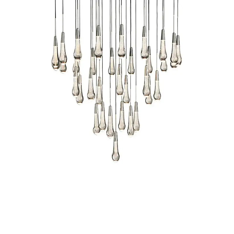 Modern crystal teardrop pendant lights for dining room
