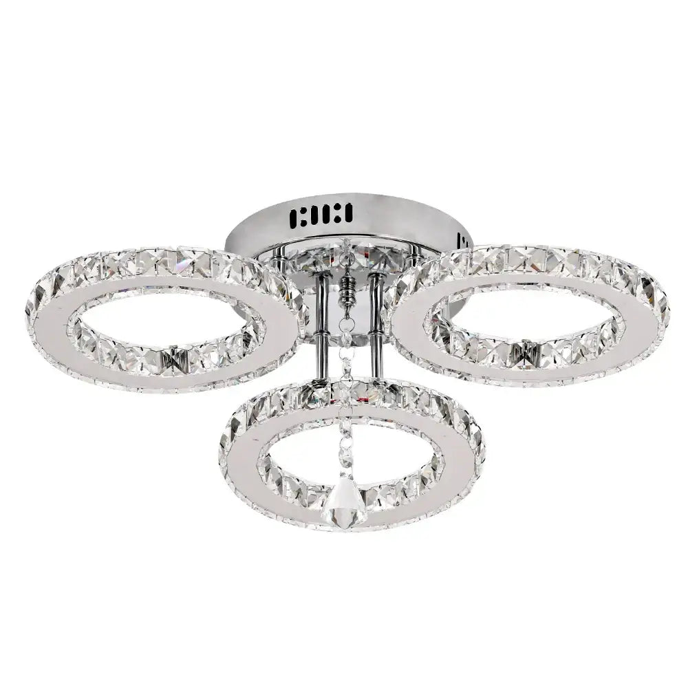 Modern gold decorbites crystal chandelier 3 ring living room light