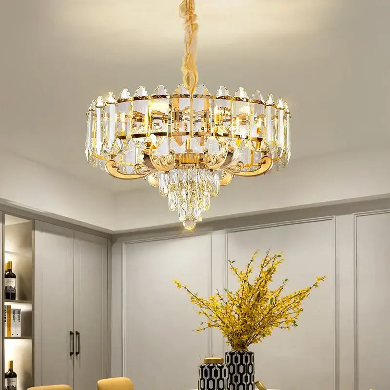 ثريا كريستال ديكور بايتس™: مصباح LED فاخر أمريكي لغرفة المعيشة وغرفة الطعام وغرفة النوم