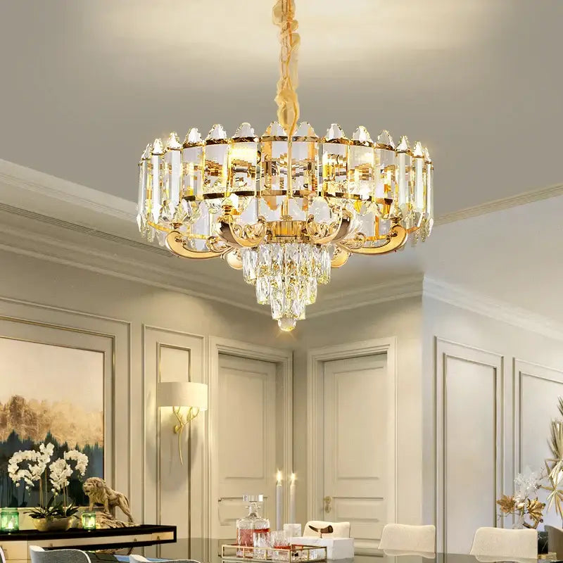 ثريا كريستال ديكور بايتس™: مصباح LED فاخر أمريكي لغرفة المعيشة وغرفة الطعام وغرفة النوم