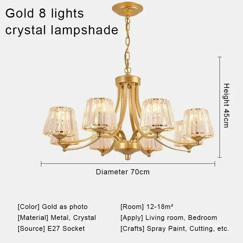 Modern gold decorbites crystal chandelier for living room dining space
